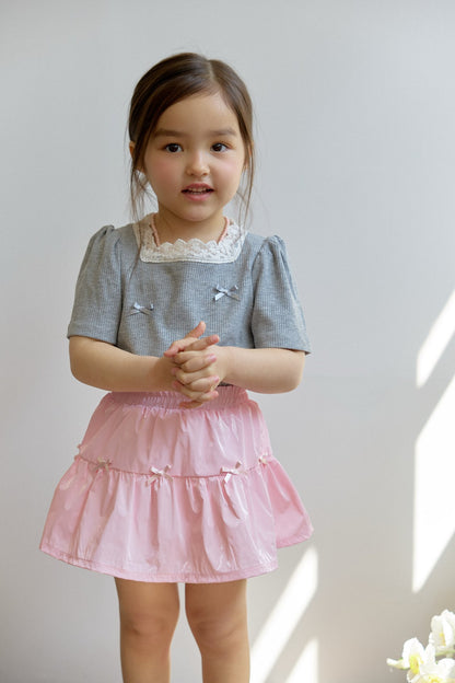 [PRE-ORDER] Lace & Ribbon square neck t-shirt