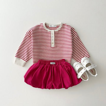 [PRE-ORDER] Striped Henley Long Sleeve Tee