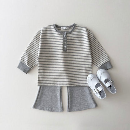 [PRE-ORDER] Striped Henley Long Sleeve Tee
