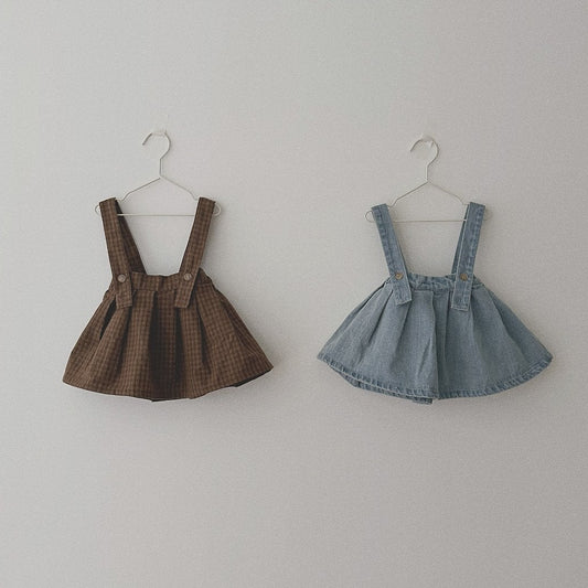 [PRE-ORDER] Pleated Suspender Skirt