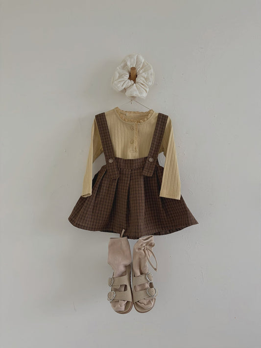 [PRE-ORDER] Pleated Suspender Skirt