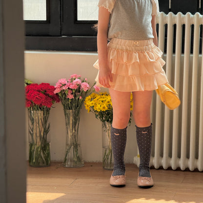 [PRE-ORDER] Dot Heart Punched Knee Socks