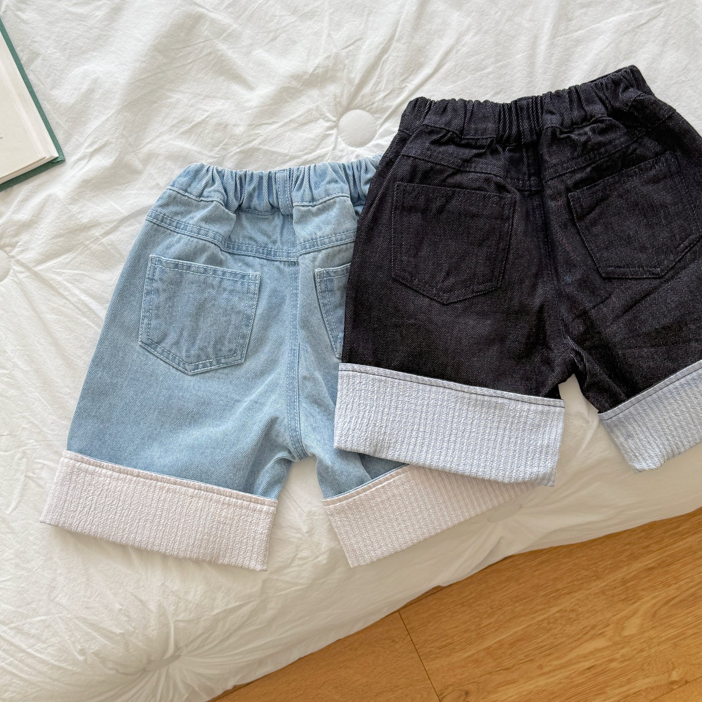 [PRE-ORDER] Rolled-up Denim Pants (Half Length)
