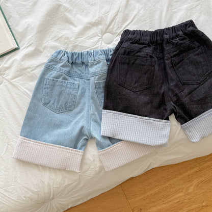 [PRE-ORDER] Rolled-up Denim Pants (Half Length)