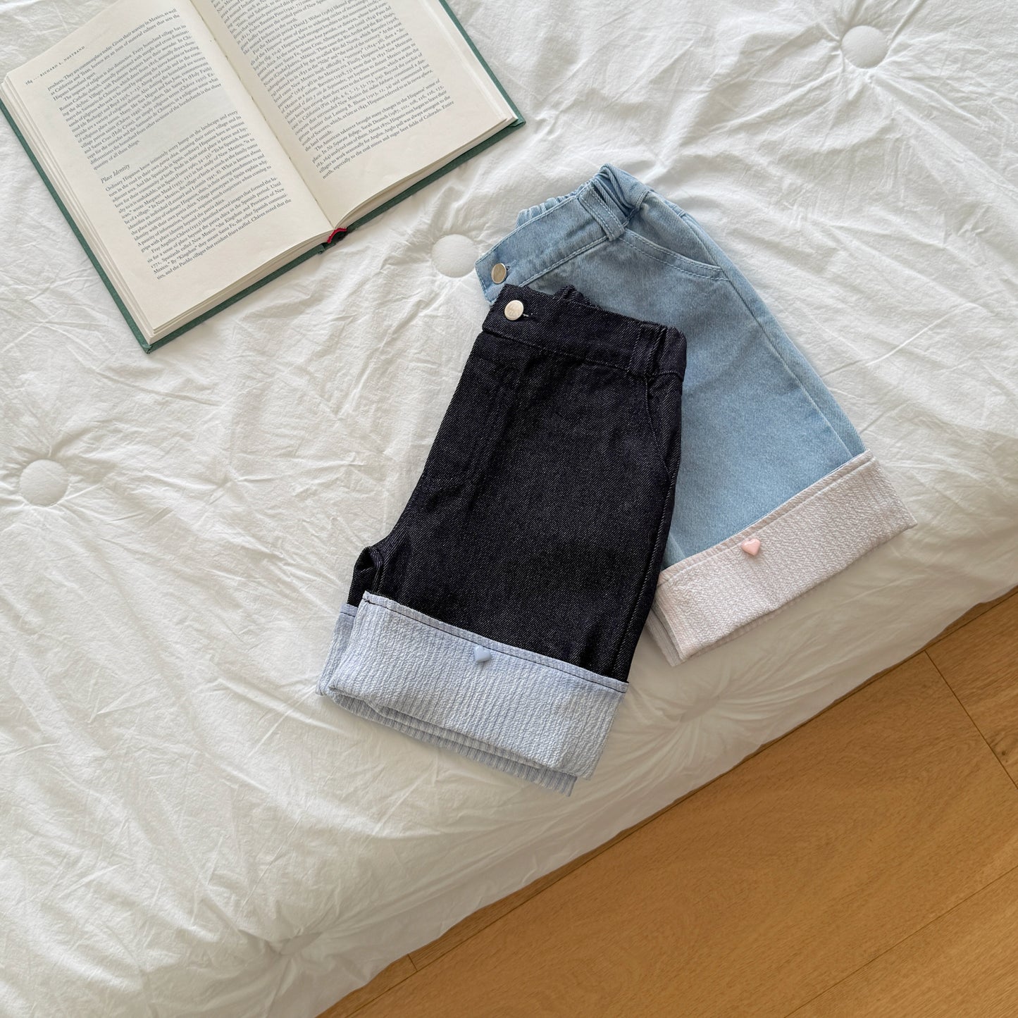 [PRE-ORDER] Rolled-up Denim Pants (Half Length)