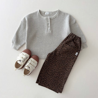 [PRE-ORDER] Waffle Henley Long Sleeve Tee