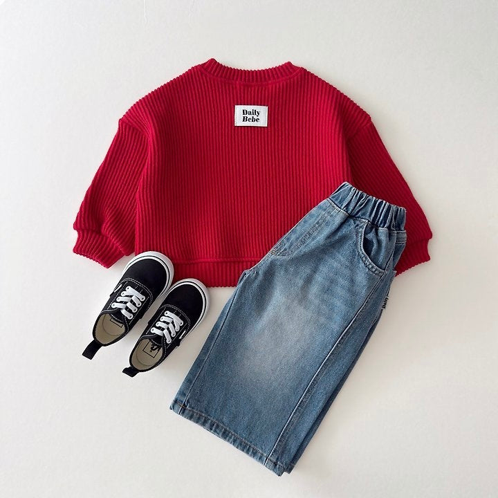 [PRE-ORDER] Ribbed chunky sweatshirt