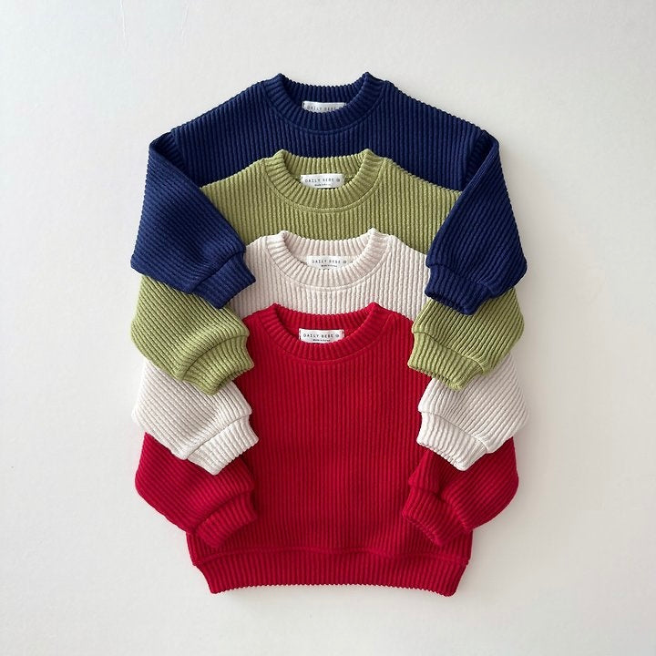 [PRE-ORDER] Ribbed chunky sweatshirt