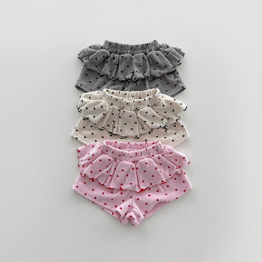 [PRE-ORDER] Mini Heart Frill Terry shorts