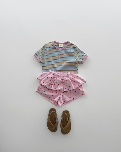 [PRE-ORDER] Mini Heart Frill Terry shorts