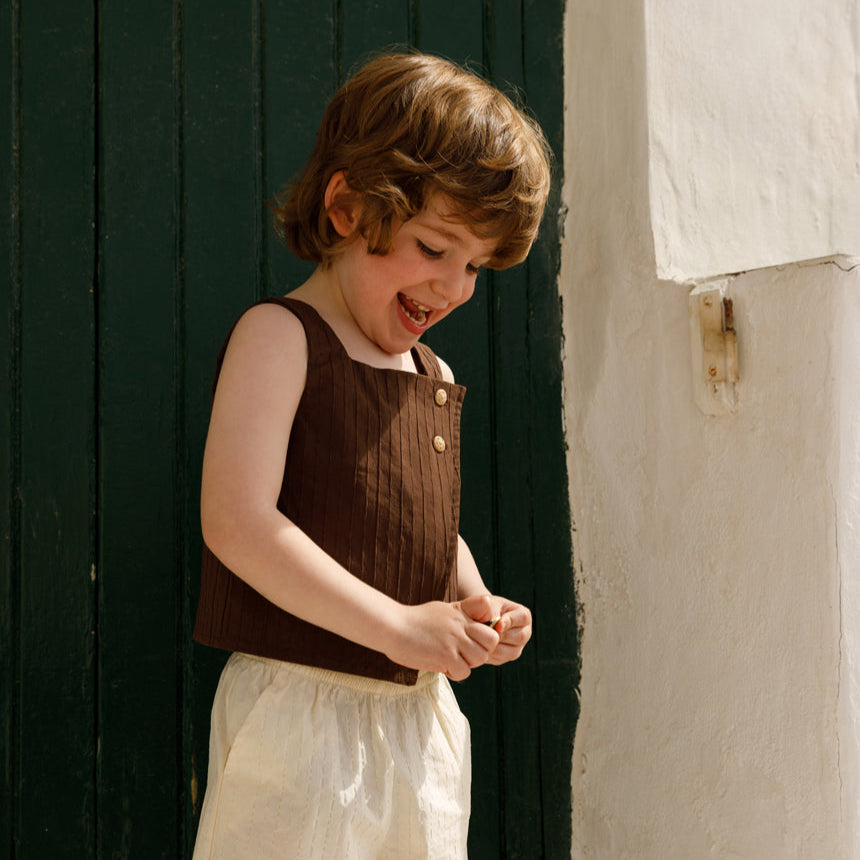 [PRE-ORDER] Summer leaf top - brown