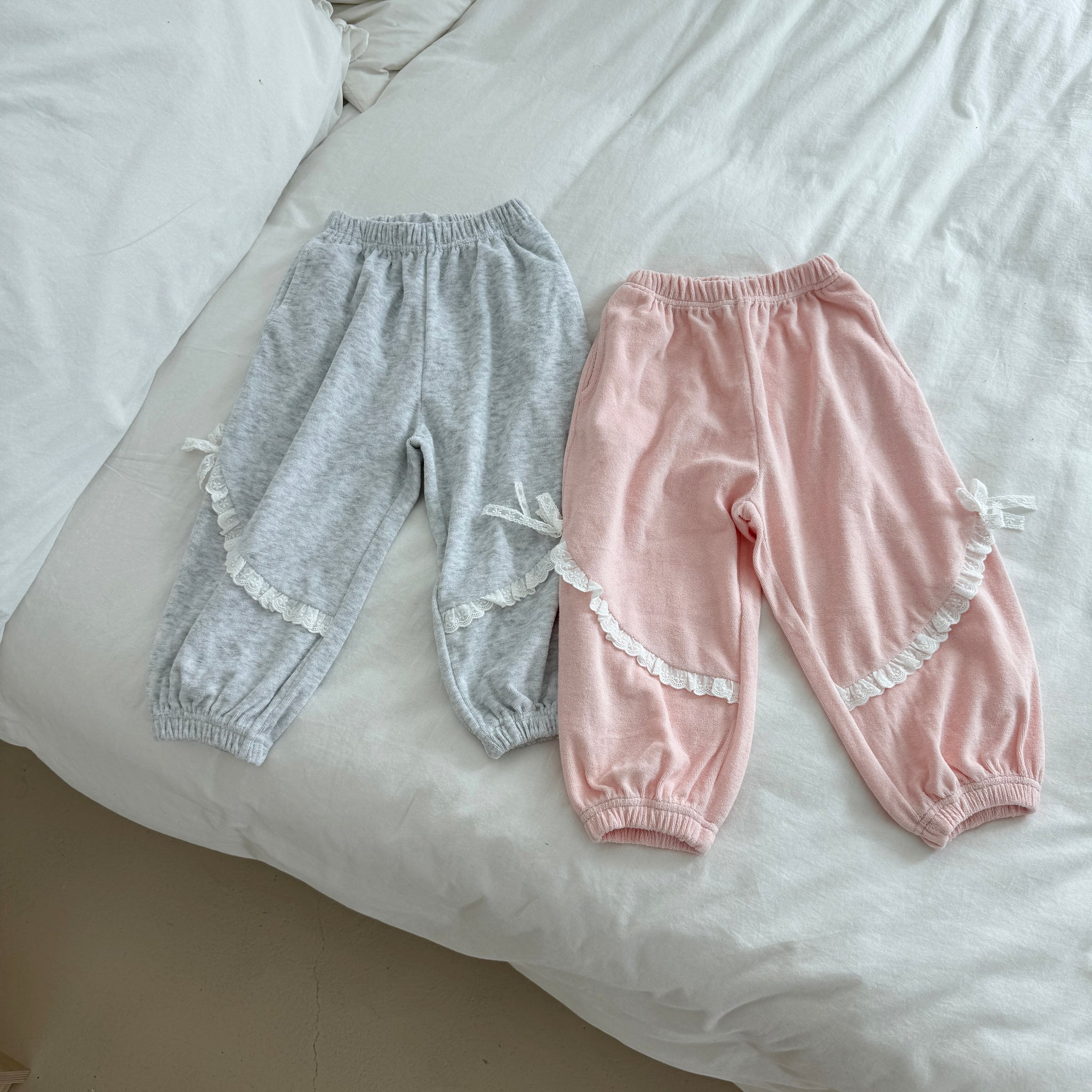 Lace Terry pants [pink S]