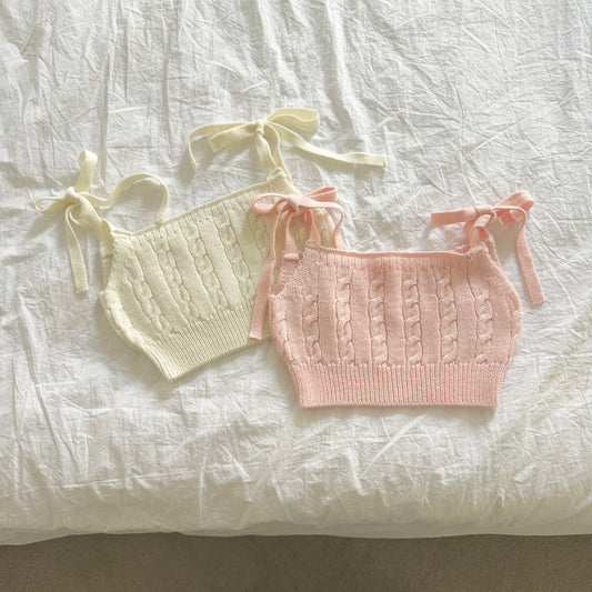 Humming knit bustier [pink S]