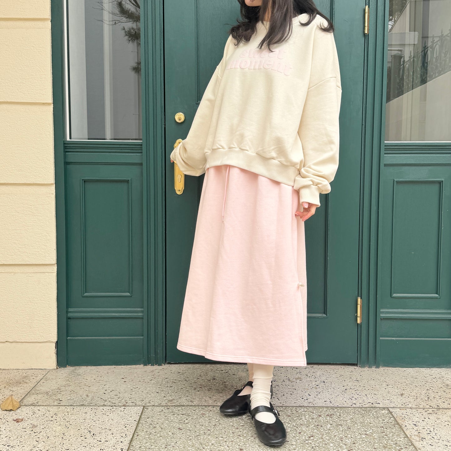 [PRE-ORDER] Ribbon ribbed skirt