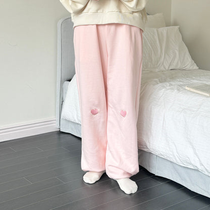 [PRE-ORDER] Heart embroidery jogger pants