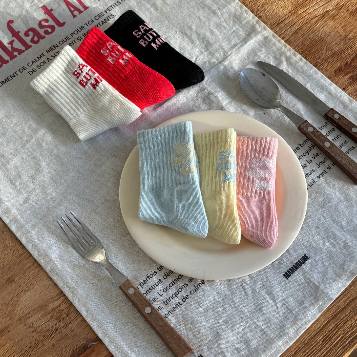 [PRE-ORDER] Salt Butter Milk socks set