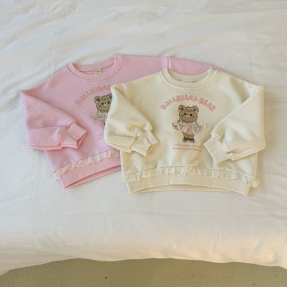 [PRE-ORDER] Ballet bear frill sweatshirt