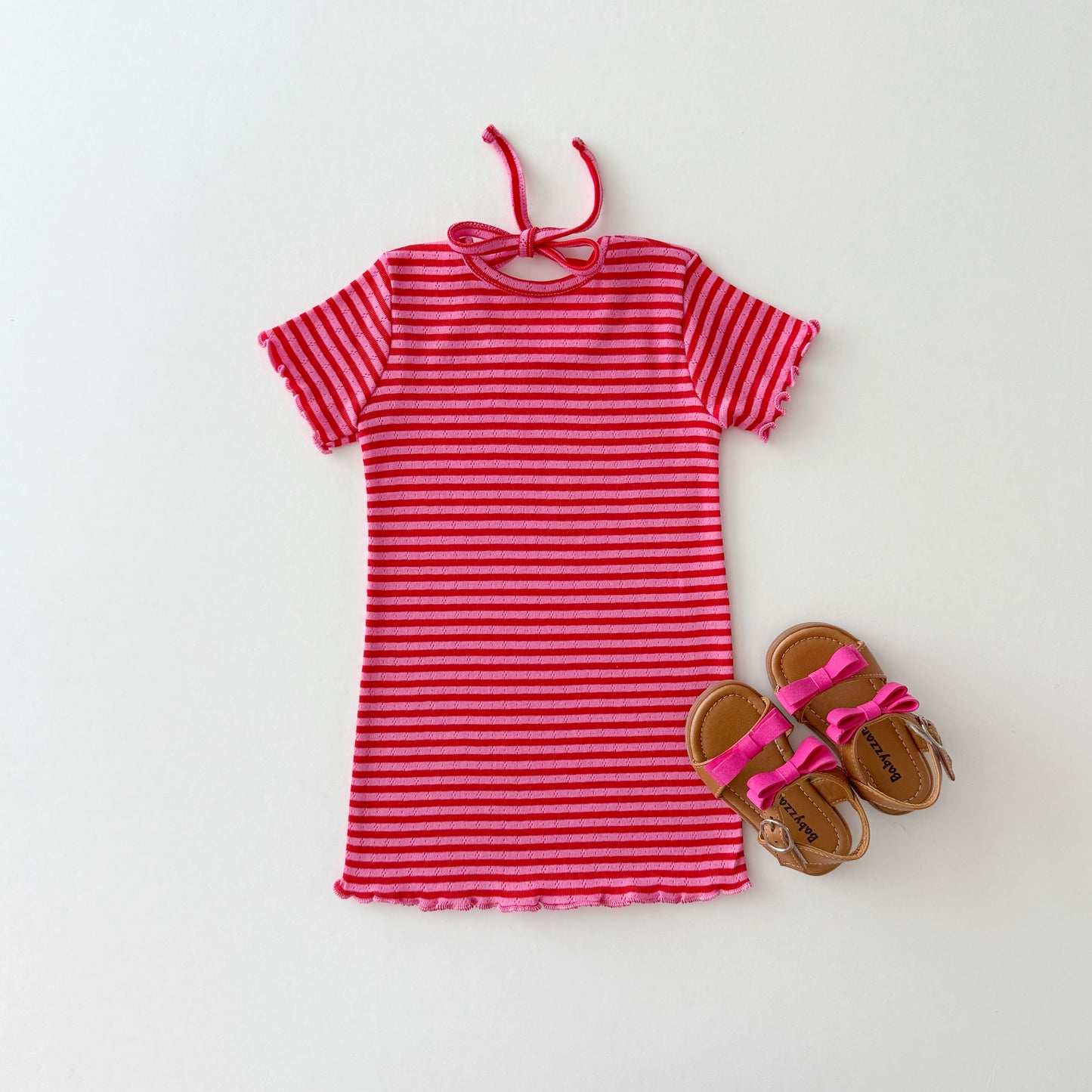 [PRE-ORDER] Striped ribbon dresss