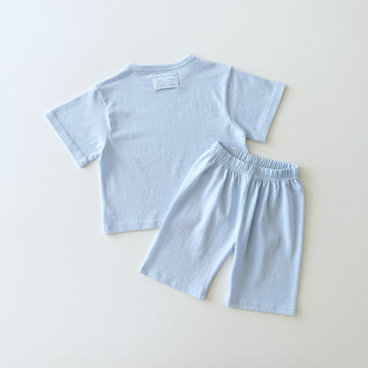The cozy PJ set [blue, pink]