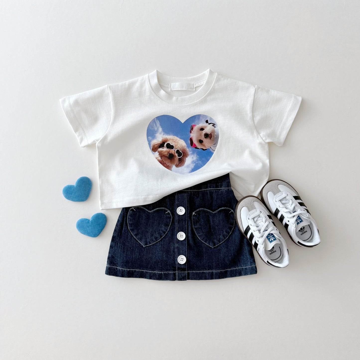 [PRE-ORDER] Heart denim skirt