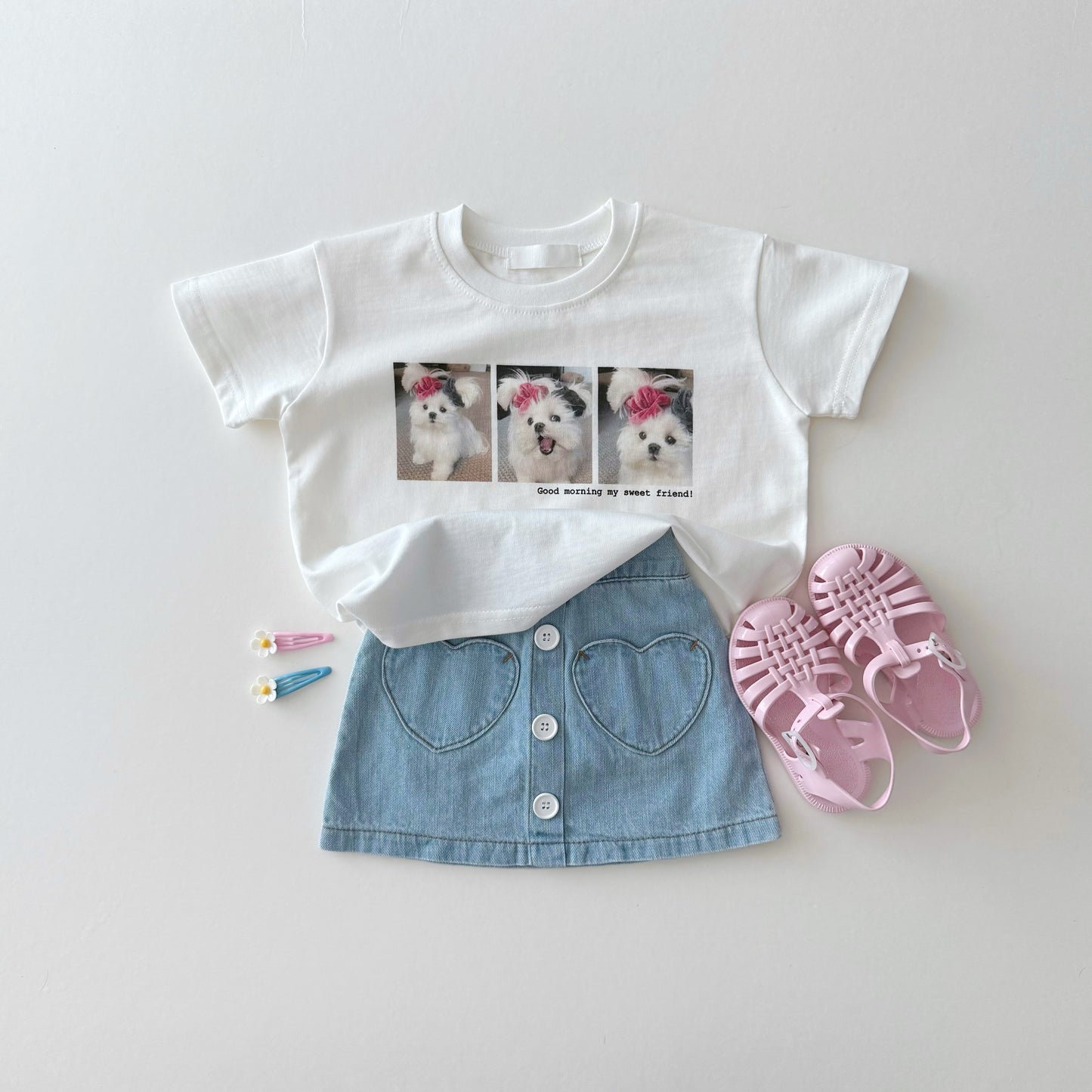 [PRE-ORDER] Heart denim skirt