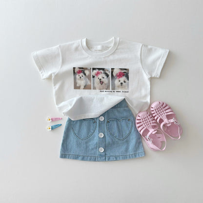[PRE-ORDER] Heart denim skirt