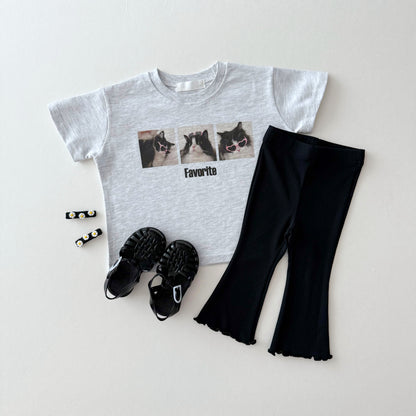 Cooling boot-cut leggings [yellow, pink]