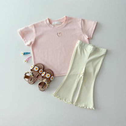 Cooling boot-cut leggings [yellow, pink]