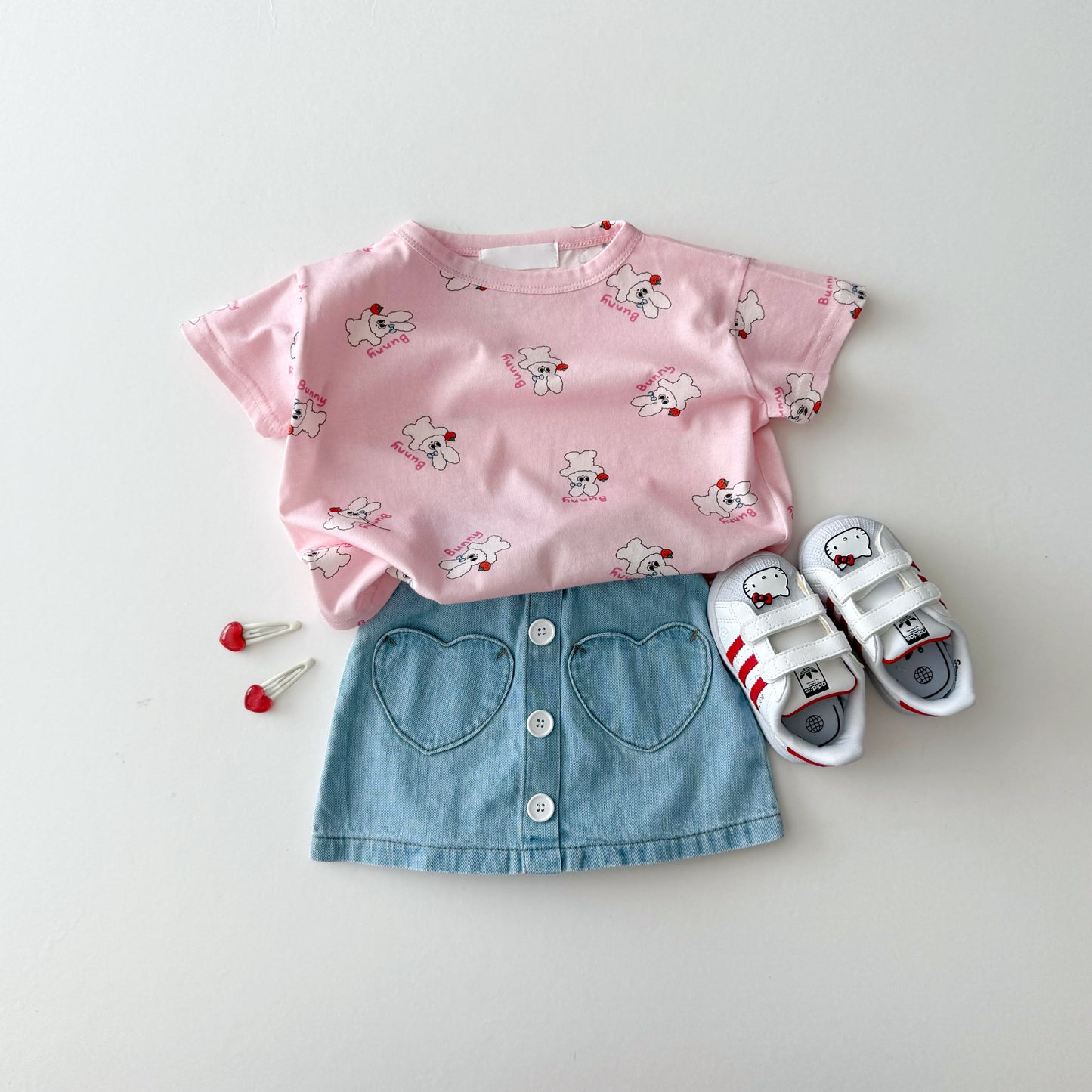 [PRE-ORDER] Heart denim skirt