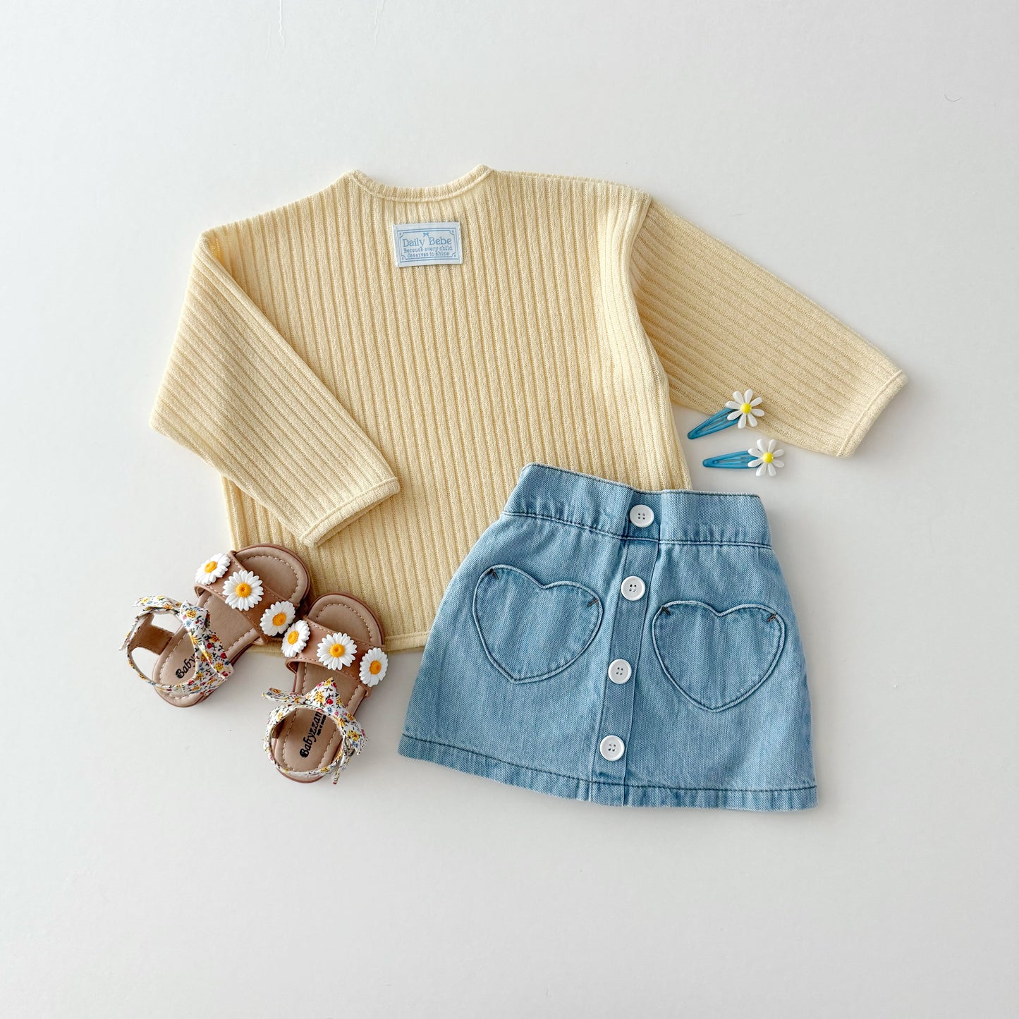 [PRE-ORDER] Heart denim skirt