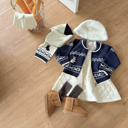 [PRE-ORDER] Bunny Nordic Knit Zip-up