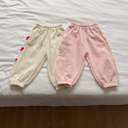 [PRE-ORDER] Heart Embroidered Jogger Pants