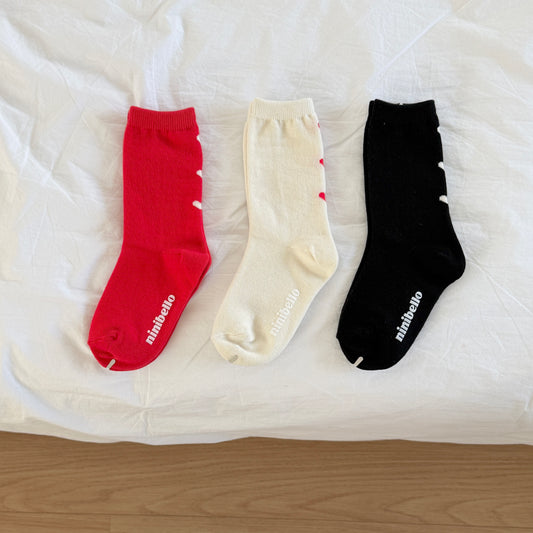 [PRE-ORDER] Heart Rib Socks (Basic Set)