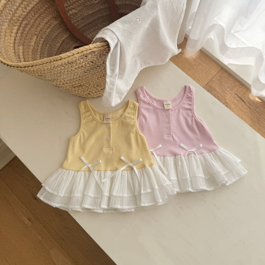 [PRE-ORDER] Frilly Ribbon Sleeveless Top
