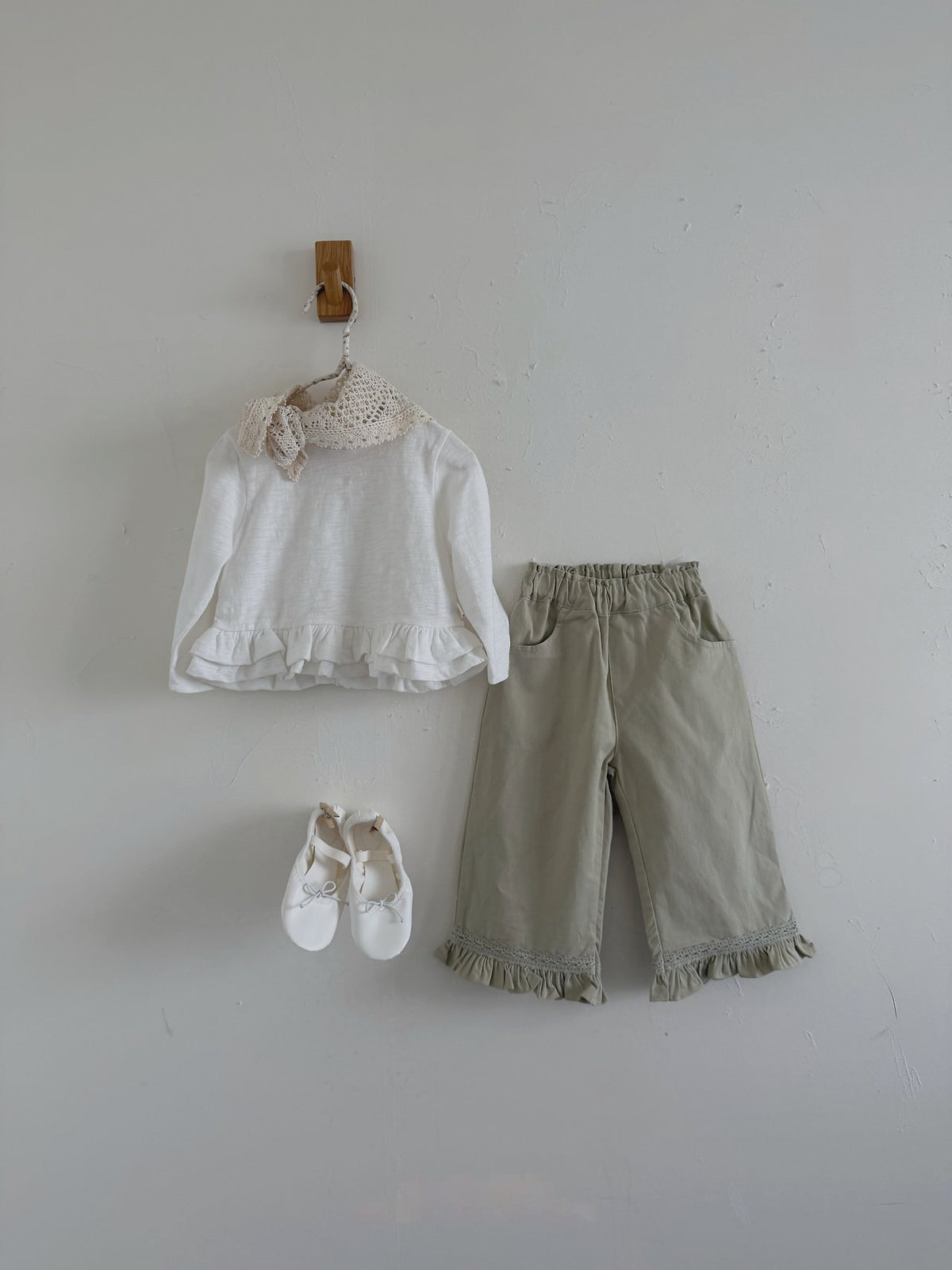 [PRE-ORDER] Frilled Lace Cotton Pants