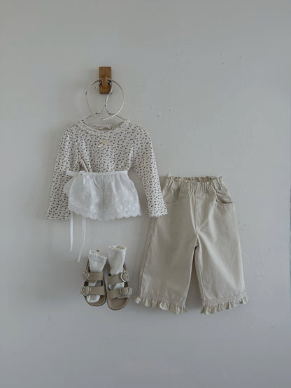 [PRE-ORDER] Frilled Lace Cotton Pants
