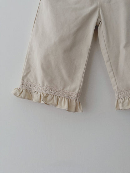 [PRE-ORDER] Frilled Lace Cotton Pants