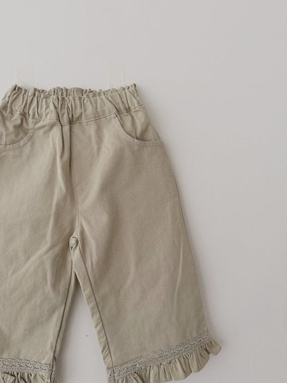 [PRE-ORDER] Frilled Lace Cotton Pants