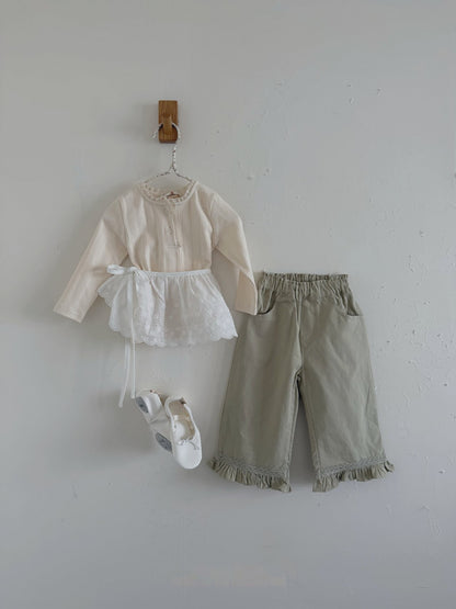 [PRE-ORDER] Frilled Lace Cotton Pants