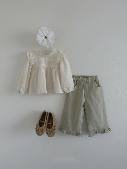 [PRE-ORDER] Frilled Lace Cotton Pants