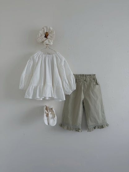 [PRE-ORDER] Frilled Lace Cotton Pants