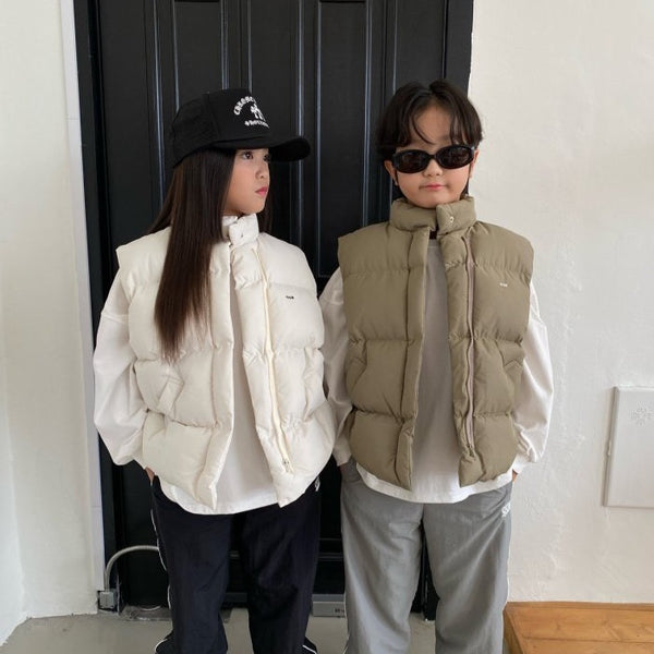 Puffer Vest [ivory M, khaki L, black L]