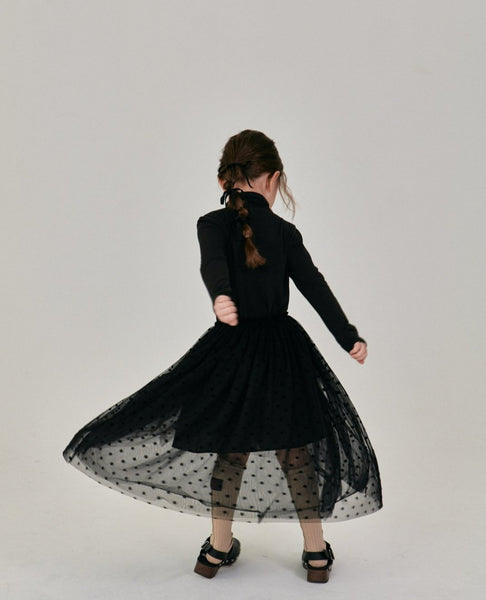 Shine Tulle Skirt [black XS]