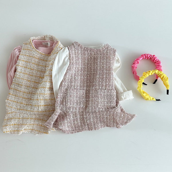 Spring Tweed Dress [pink M]