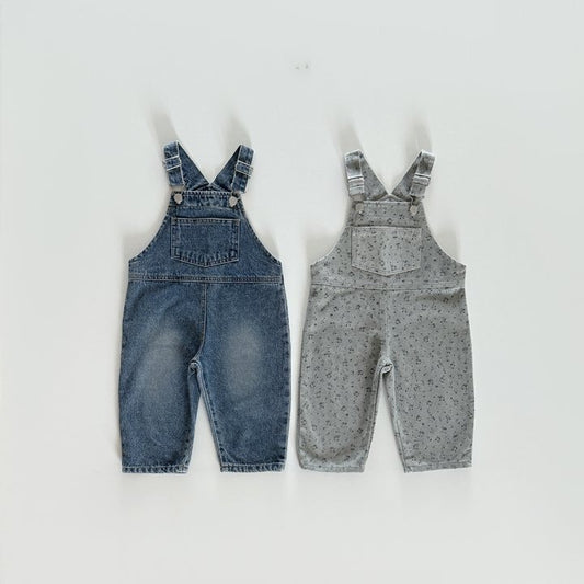 [PRE-ORDER] Denim floral overalls