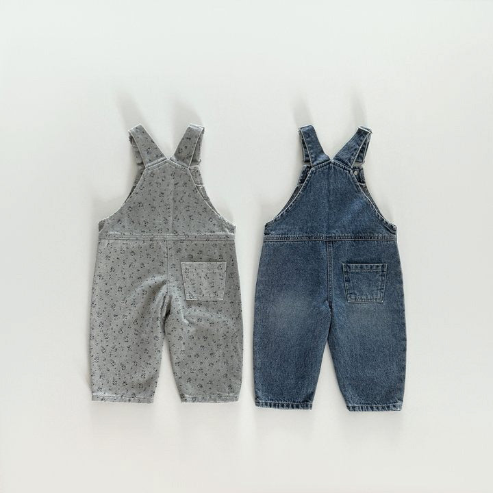[PRE-ORDER] Denim floral overalls