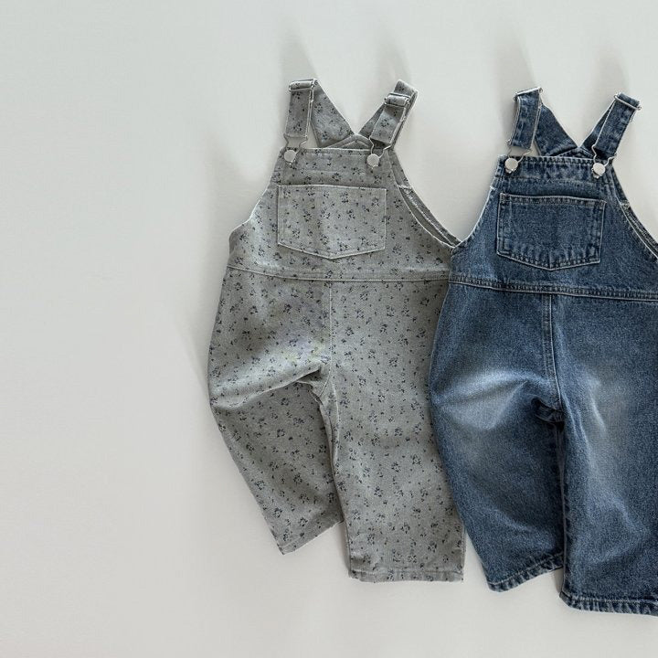 [PRE-ORDER] Denim floral overalls