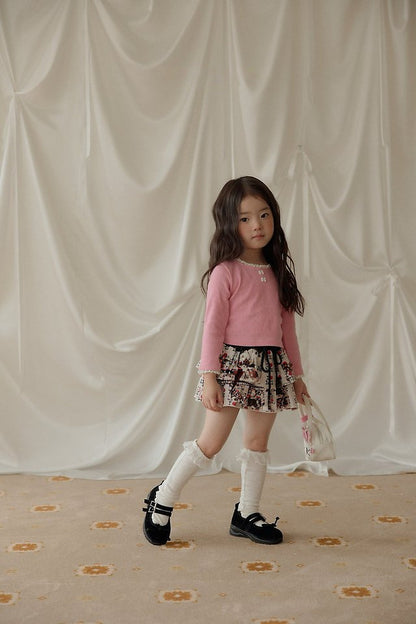 [PRE-ORDER] Ribbon Button Long Sleeve Tee