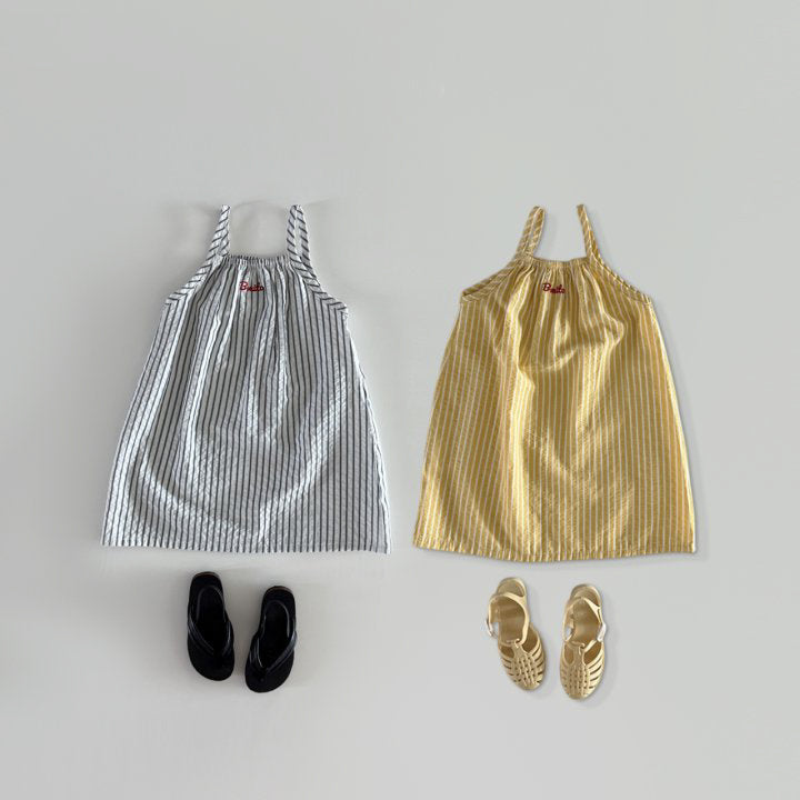 Summer striped dress [yellow M]