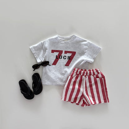 Summer line shorts [red, yellow]
